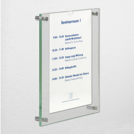 A4 Display skilt til væg montering