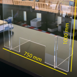 Beskyttelsesskærm i 5 mm acrylglas